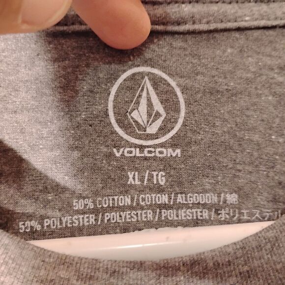 Volcom tshirt mens XL XLarge gray long sleeve graphic tee skate crew neck - Picture 6 of 7